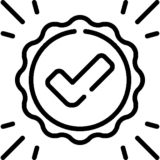Checked icon representing quality