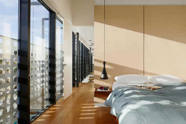 Luxury hotel exterior view with modern architecture